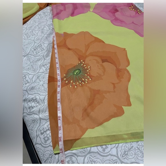 NWT Trina Turk Admirable Floral-Print One Shoulder Mini Dress Pink/Orange Size 4 - Picture 6 of 9